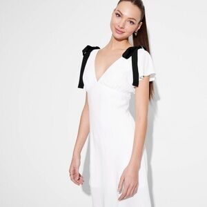 NWT Flutter Short Sleeve Mini A-Line Dress - Wild Fable White M